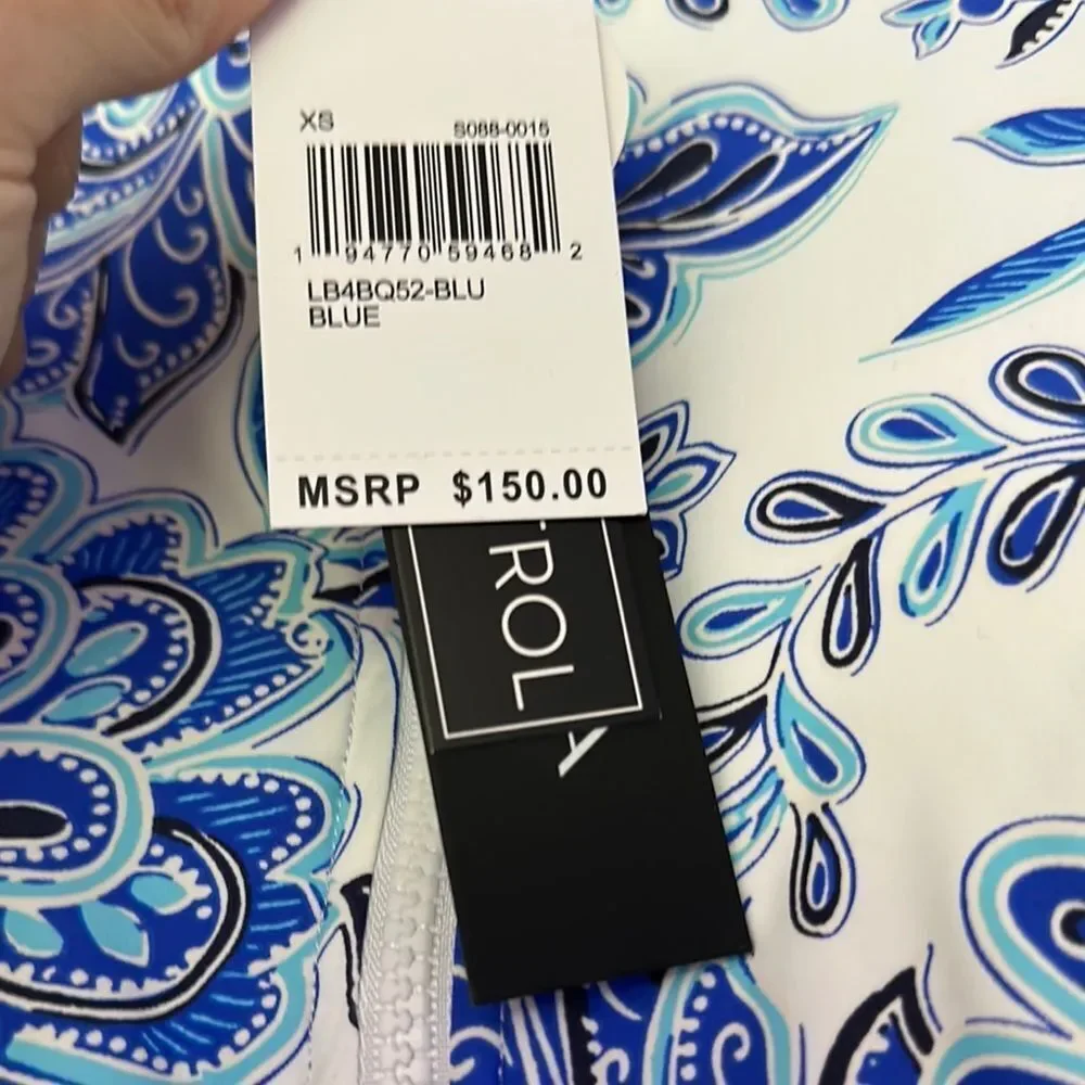 La Blanca Beyond the Pacific Blue and White Floral paddlesuit
